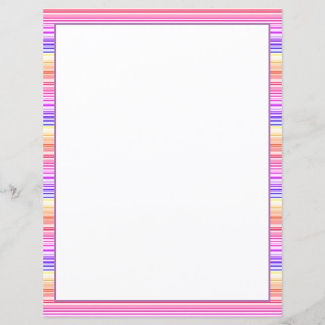 Sheet Paper in Rainbow Stripe (Front)