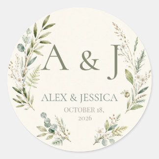 Sheet:Personalised Botanical Wedding Seal