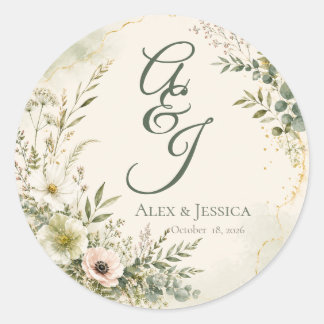 Sheet: Personalised Botanical Wedding Seal