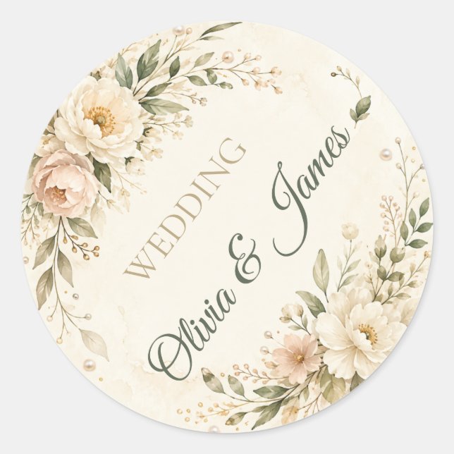 Sheet:Personalised Wedding Envelope Seals for Her (Front)