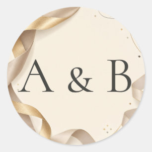 Sheet:Stylish Monogram Wedding Envelope Seals