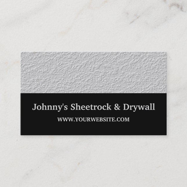 Sheetrock & Drywall Construction Business Card (Front)
