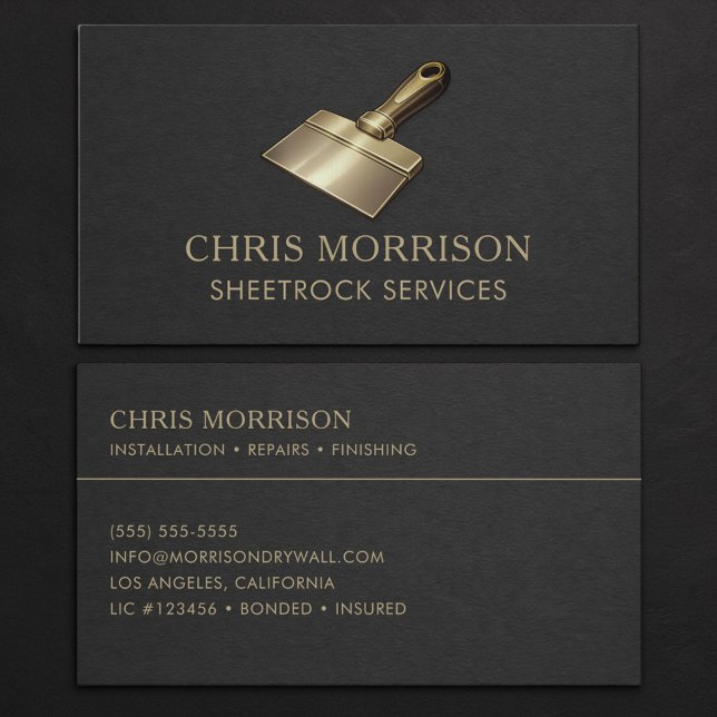 Sheetrock Services Professional Business Card (Creator Uploaded)