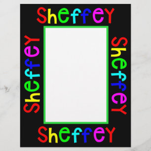 Sheffey Bold Rainbow Fonts Custom Letterhead