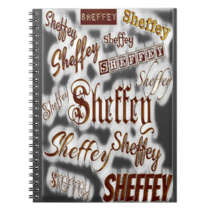 Sheffey Fonts Grey and Bronze - 9669 Notebook