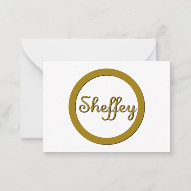 Sheffey Monogram in Gold Card (Front)