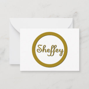 Sheffey Monogram in Gold Card