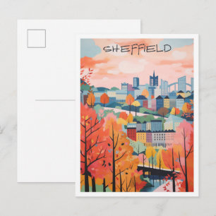 Sheffield England Vintage Travel Art Postcard