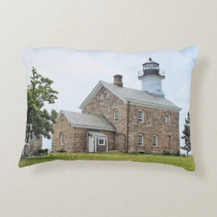 Sheffield Island Lighthouse, CT Accent Pillow