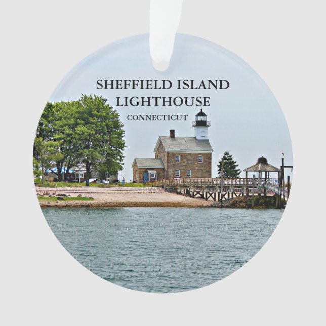 Sheffield Island Lighthouse, CT Ornament (Front)