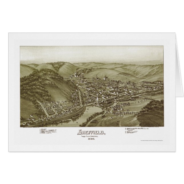 Sheffield, PA Panoramic Map - 1895 (Front Horizontal)