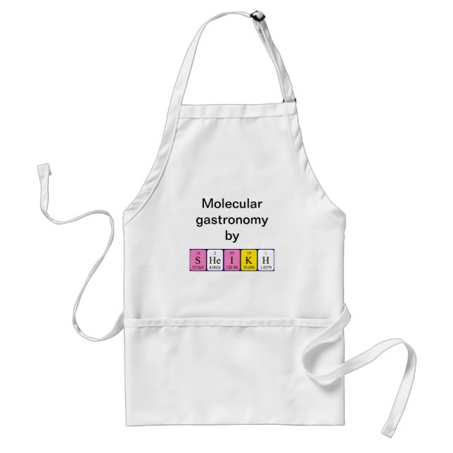 Sheikh periodic table name apron (Front)