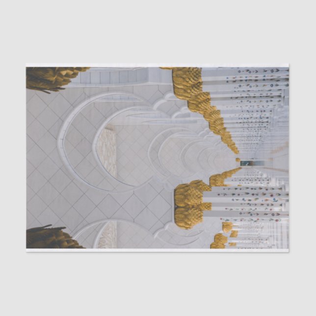 Sheikh Zayed Grand Mosque columns,Abu Dhabi Tissue Paper (Front)