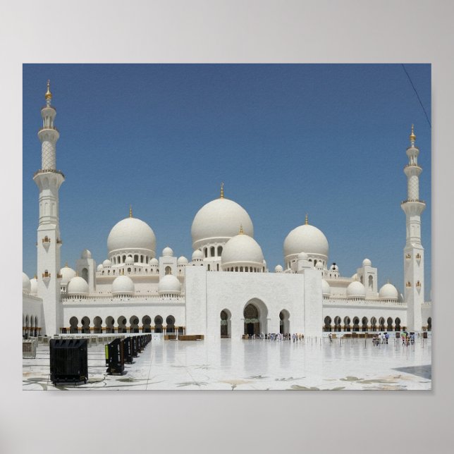 Sheikh Zayed Grand Mosque UAE Masjid Abu Dhabi Poster (Front)