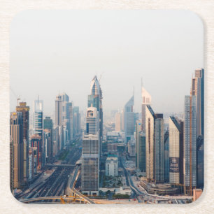 Sheikh Zayed Road Square Paper Coaster