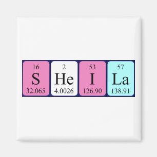 Sheila periodic table name magnet