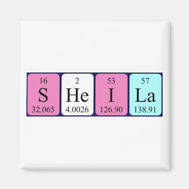 Sheila periodic table name magnet (Front)