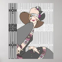 Shelby, 1920s Lady in Grey and Rose