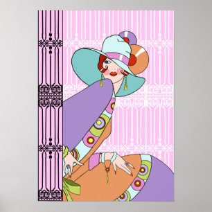 Shelby, 1930s Lady in Lilac and Lavender Poster
