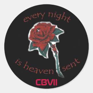 shelby black bigger canvas, CBVII Classic Round Sticker