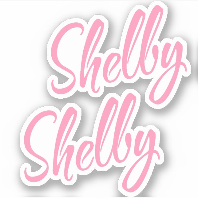 Shelby Decorative Name in Pink x2 Sticker (Front)