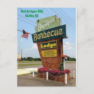 Shelby North Carolina NC Red Bridges Postcard