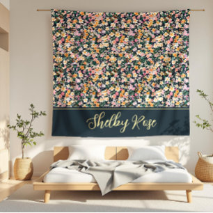 Shelby Rose Dainty Cottagecore Ditsy Fleece Blanket