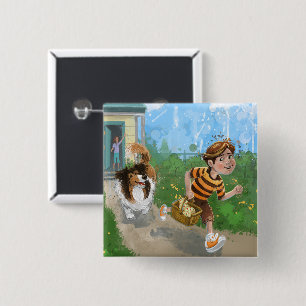 Sheldon and Davie Adventure 15 Cm Square Badge