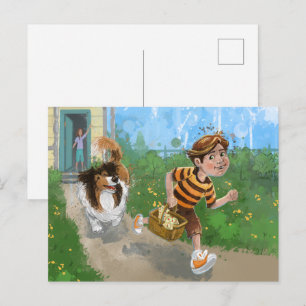 Sheldon and Davie Adventure Postcard