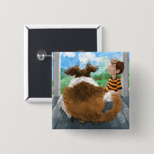 Sheldon and Davie Relaxing 15 Cm Square Badge