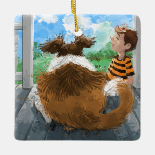 Sheldon and Davie Relaxing Ceramic Ornament