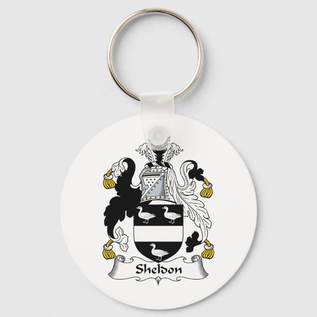Sheldon Family Crest Key Ring (Front)