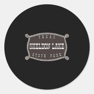 Sheldon Lake State Park Texas Tx Rope And Lo Cowbo Classic Round Sticker