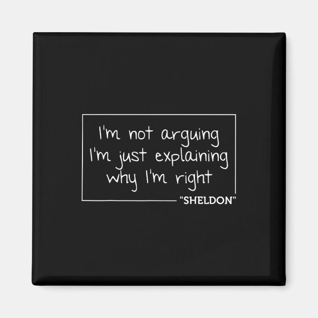 Sheldon Quote Fun Birthday Personalised Name Gift  Magnet (Front)