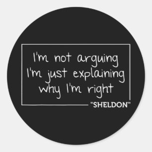Sheldon Quote Funny Birthday Personalized Name Gif Classic Round Sticker