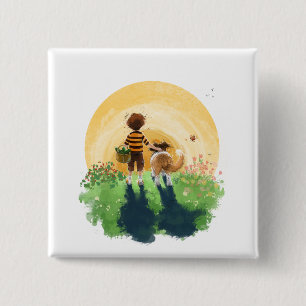 Sheldon the Sheltie 15 Cm Square Badge