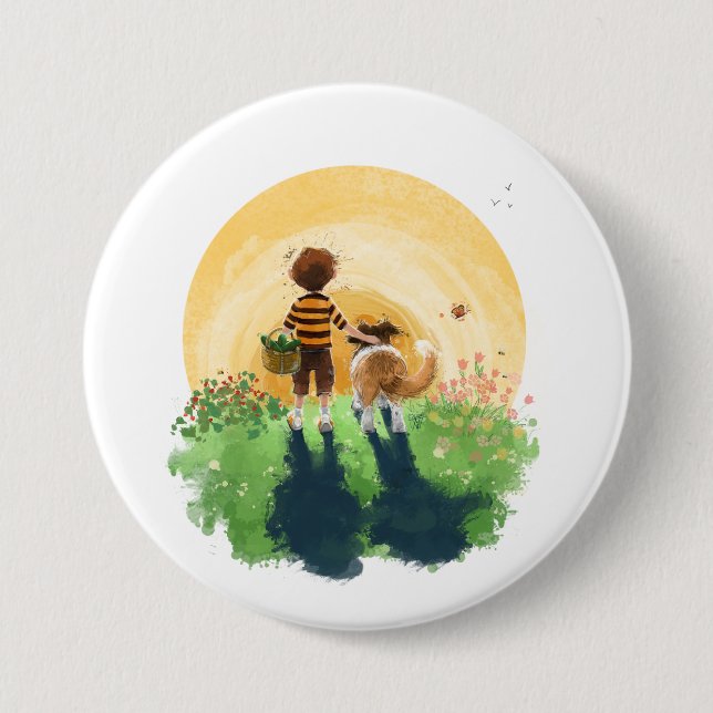 Sheldon the Sheltie 7.5 Cm Round Badge (Front)