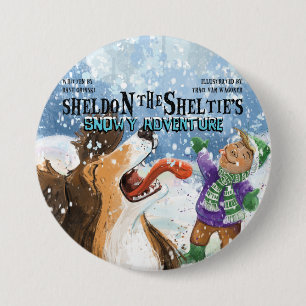 Sheldon the Sheltie 7.5 Cm Round Badge
