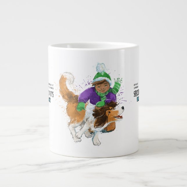 Sheldon the Sheltie and His Boy Large Coffee Mug (Front)