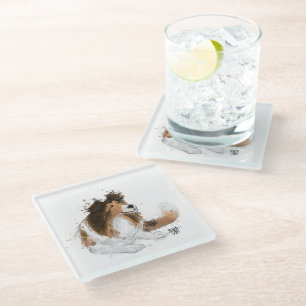 Sheldon the Sheltie Glass Coaster