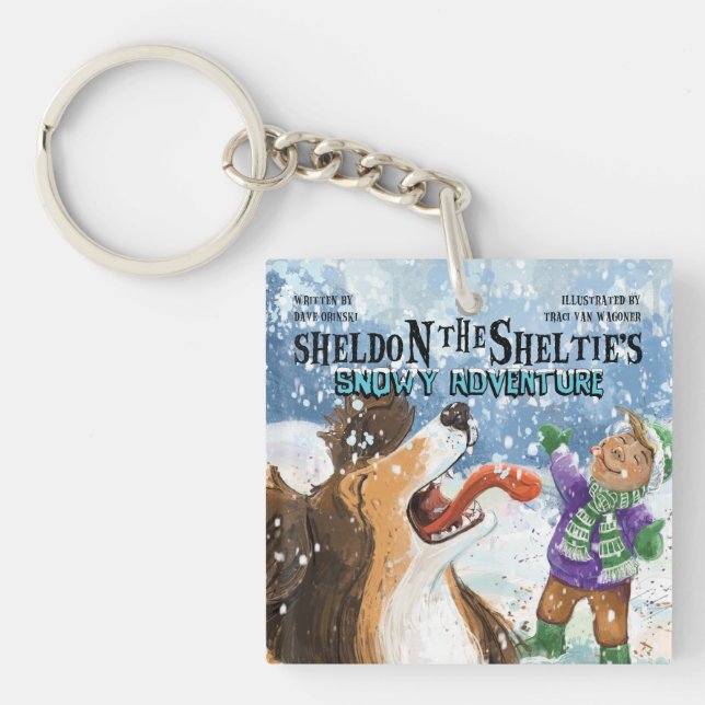 Sheldon the Sheltie Key Ring (Front)