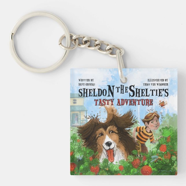Sheldon the Sheltie Key Ring (Front)