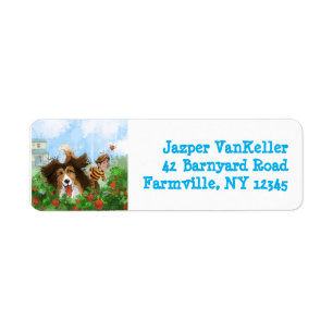 Sheldon the Sheltie Return Address Label