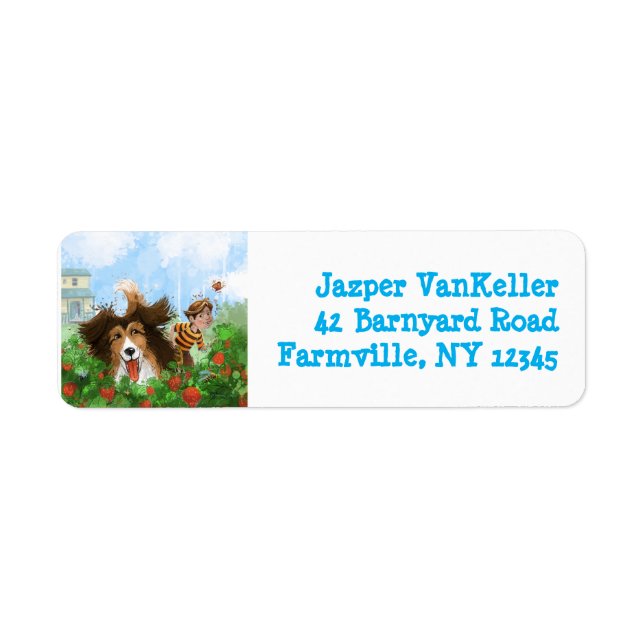 Sheldon the Sheltie Return Address Label (Front)