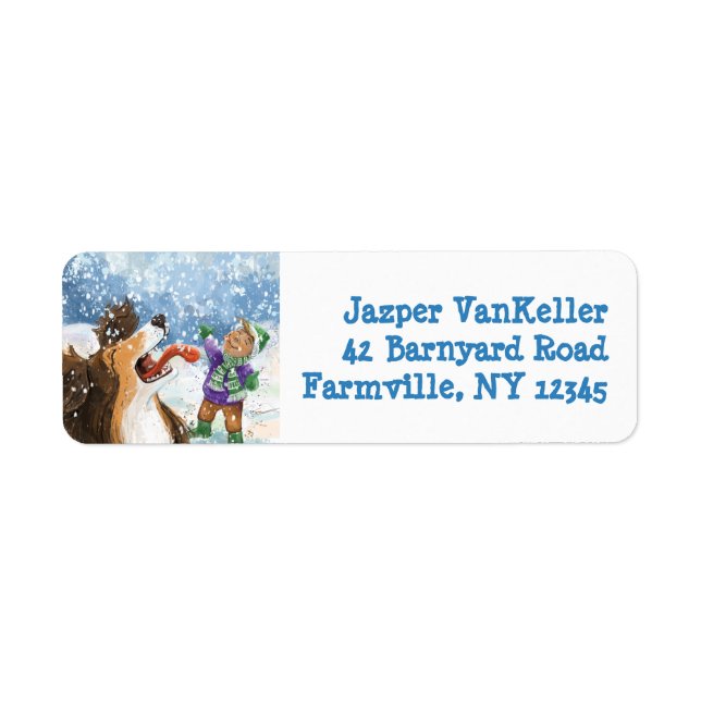 Sheldon the Sheltie Return Address Label (Front)
