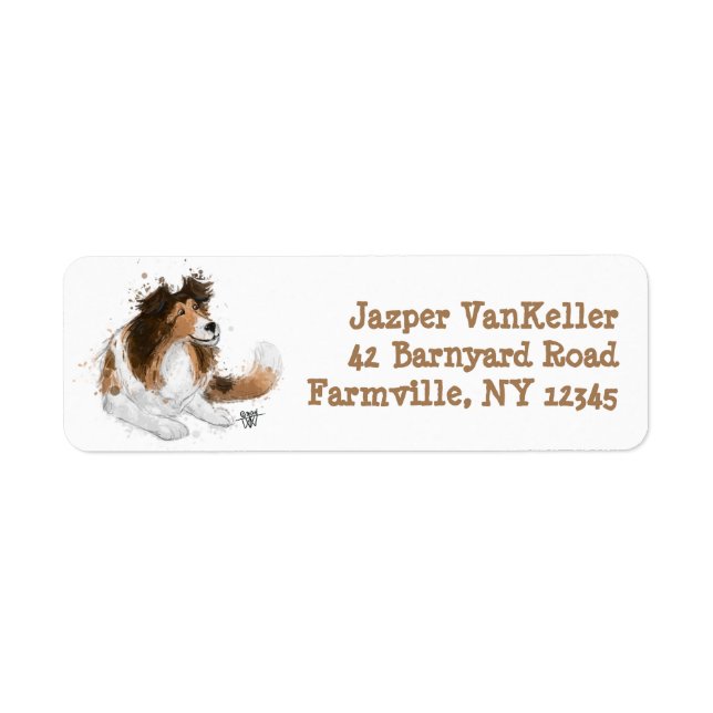 Sheldon the Sheltie Return Address Label (Front)