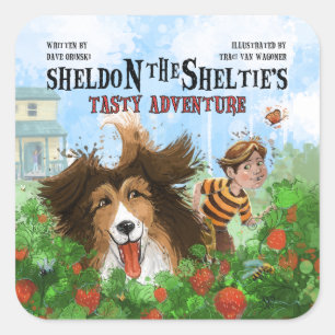 Sheldon the Sheltie Square Sticker