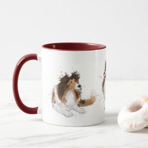 Sheldon the Sheltie Three Poses Mug