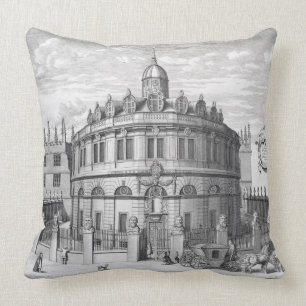 Sheldonian Theatre, Oxford, from 'Oxonia Illustrat Cushion