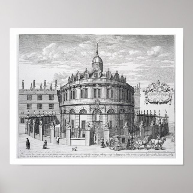 Sheldonian Theatre, Oxford, from 'Oxonia Illustrat Poster (Front)